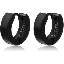 BLACK PVD COATED STAINLESS STEEL GRADE 304 HUGGIES PAIR