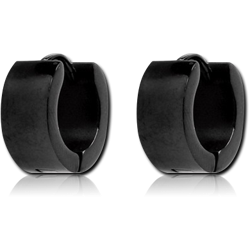 BLACK PVD COATED STAINLESS STEEL GRADE 304 HUGGIES PAIR