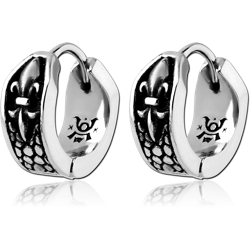 STERILE SURGICAL STEEL GRADE 316L KOOL KATANA HUGGIES PAIR - FLEUR DE LIS