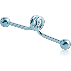 ANODISED SURGICAL STEEL GRADE 316L INDUSTRIAL SPRING BARBELL