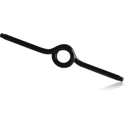 BLACK PVD COATED SURGICAL STEEL GRADE 316L INDUSTRIAL LOOP BARBELL PIN