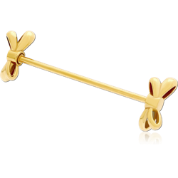 GOLD PVD COATED SURGICAL STEEL GRADE 316L ATTACHMENT FOR INDUSTRIAL BARBELL