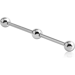 SURGICAL STEEL GRADE 316L INDUSTRIAL BARBELL