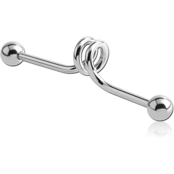 SURGICAL STEEL GRADE 316L INDUSTRIAL SPRING BARBELL