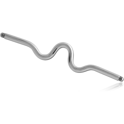 SURGICAL STEEL GRADE 316L INDUSTRIAL WAVE BARBELL PIN