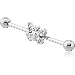SURGICAL STEEL GRADE 316L BUTTERFLY INDUSTRIAL BARBELL