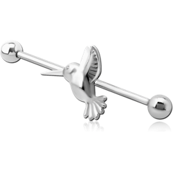 SURGICAL STEEL GRADE 316L INDUSTRIAL BARBELL - BIRD