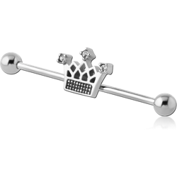 SURGICAL STEEL GRADE 316L INDUSTRIAL BARBELL - CROW