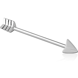 SURGICAL STEEL GRADE 316L INDUSTRIAL BARBELL - ARROW