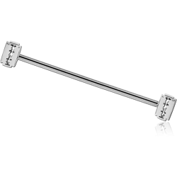 SURGICAL STEEL GRADE 316L INDUSTRIAL BARBELL - BLADE