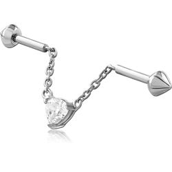 SURGICAL STEEL GRADE 316L INDUSTRIAL BARBELL