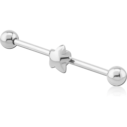 SURGICAL STEEL GRADE 316L STAR INDUSTRIAL BARBELL