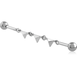 SURGICAL STEEL GRADE 316L INDUSTRIAL BARBELL