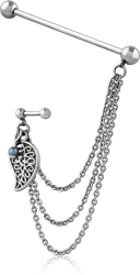 SURGICAL STEEL GRADE 316L INDUSTRIAL BARBELL