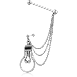 SURGICAL STEEL GRADE 316L INDUSTRIAL BARBELL