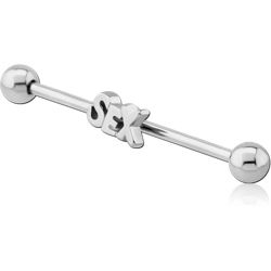 SURGICAL STEEL GRADE 316L SEX INDUSTRIAL BARBELL