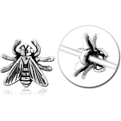 SURGICAL STEEL GRADE 316L ADJUSTABLE SLIDING CHARM FOR INDUSTRIAL BARBELL - FLY