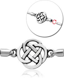 SURGICAL STEEL GRADE 316L CHARM FOR INDUSTRIAL BARBELL - KNOT