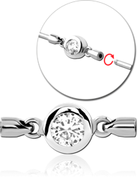 SURGICAL STEEL GRADE 316L JEWELED CHARM FOR INDUSTRIAL BARBELL - CIRCLES