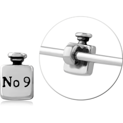 SURGICAL STEEL GRADE 316L ADJUSTABLE SLIDING CHARM FOR INDUSTRIAL BARBELL