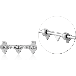 SURGICAL STEEL GRADE 316L ADJUSTABLE SLIDING CHARM FOR INDUSTRIAL BARBELL