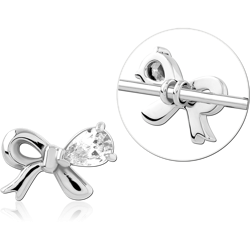 SURGICAL STEEL GRADE 316L ADJUSTABLE SLIDING JEWELED CHARM FOR INDUSTRIAL BARBELL