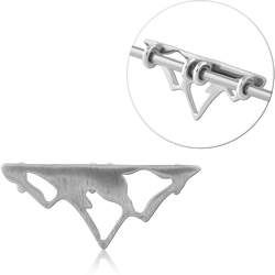 SURGICAL STEEL GRADE 316L ADJUSTABLE SLIDING CHARM FOR INDUSTRIAL BARBELL