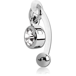 BIOFLEX® INTIMATE NAVEL BANANA WITH SURGICAL STEEL GRADE 316L JEWELED ATTACHMENT