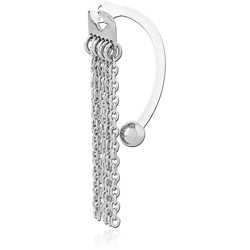 BIOFLEX VERTICAL HOOD BANANAS WITH SURGICAL STEEL GRADE 316L CHARMS