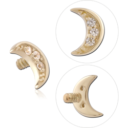 14 KARAT GOLD YELLOW ATTACHMENT FOR 1.6MM INTERNALLY THREADED PINS