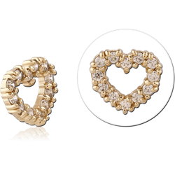 14 KARAT GOLD YELLOW ATTACHMENT FOR 1.6MM INTERNALLY THREADED PINS