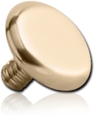 14 KARAT GOLD YELLOW DISC FOR 1.2MM INTERNALLY THREADED PINS