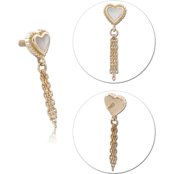 14 KARAT GOLD YELLOW JEWELED ATTACHMENT FOR 1.2MM INTERNALLY THREADED PINS