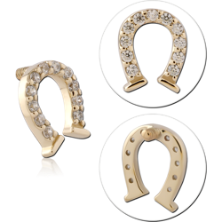 14 KARAT GOLD YELLOW JEWELED ATTACHMENT FOR 1.2MM INTERNALLY THREADED PINS