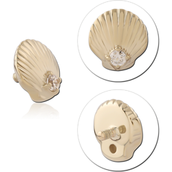 14 KARAT GOLD YELLOW ATTACHMENT  FOR 1.2MM INTERNALLY THREADED PINS