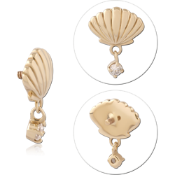 14 KARAT GOLD YELLOW ATTACHMENT  FOR 1.2MM INTERNALLY THREADED PINS