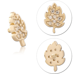 14 KARAT GOLD YELLOW ATTACHMENT  FOR 1.2MM INTERNALLY THREADED PINS