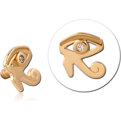 14 KARAT GOLD YELLOW JEWELED ATTACHMENT FOR 1.2MM INTERNALLY THREADED PINS