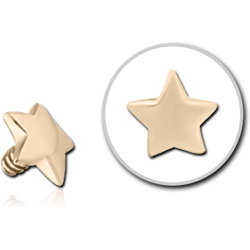 14 KARAT GOLD YELLOW ATTACHMENT FOR 1.2MM INTERNALLY THREADED PINS