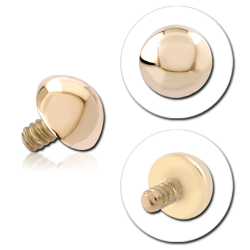 14 KARAT GOLD YELLOW DAGGER ATTACHMENT FOR 1.2MM INTERNALLY THREADED PINS
