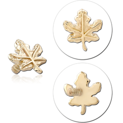 14 KARAT GOLD YELLOW DAGGER ATTACHMENT FOR 1.2MM INTERNALLY THREADED PINS
