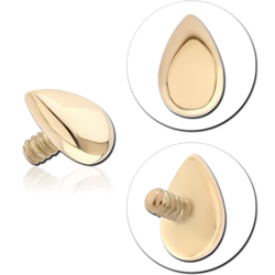 14 KARAT GOLD YELLOW DAGGER ATTACHMENT FOR 1.2MM INTERNALLY THREADED PINS