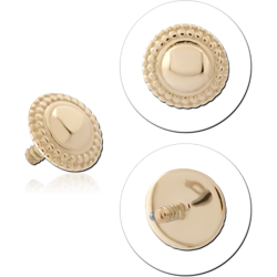 14 KARAT GOLD YELLOW DAGGER ATTACHMENT FOR 1.2MM INTERNALLY THREADED PINS