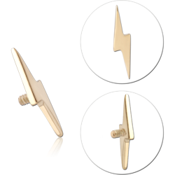 14 KARAT GOLD YELLOW DAGGER ATTACHMENT FOR 1.2MM INTERNALLY THREADED PINS