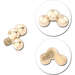 14 KARAT GOLD YELLOW DAGGER ATTACHMENT FOR 1.2MM INTERNALLY THREADED PINS