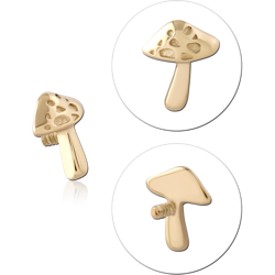14 KARAT GOLD YELLOW DAGGER ATTACHMENT FOR 1.2MM INTERNALLY THREADED PINS