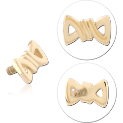 14 KARAT GOLD YELLOW DAGGER ATTACHMENT FOR 1.2MM INTERNALLY THREADED PINS