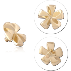 14 KARAT GOLD YELLOW ATTACHMENT  FOR 1.2MM INTERNALLY THREADED PINS