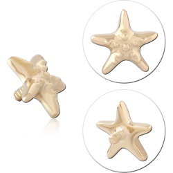 14 KARAT GOLD YELLOW ATTACHMENT  FOR 1.2MM INTERNALLY THREADED PINS