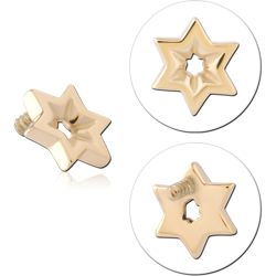 14 KARAT GOLD YELLOW DAGGER ATTACHMENT FOR 1.2MM INTERNALLY THREADED PINS